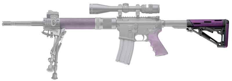 Hogue Ar-15 Collapsible Stock - Purple Rubber Mil-spec 2