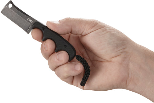 Crkt Minimalist Cleaver Neck - Knife 2.13" Blackout W/sheath 1