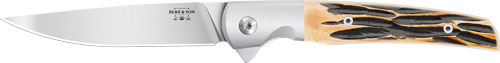 Bear & Son 21 Pattern 3.38" D2 - Stag Bone Rancher Liner Lock 1