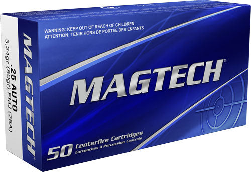 Magtech 25 Acp 50gr Fmj - 50rd 20bx/cs 1