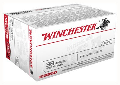 Winchester Usa 38 Spcl 130gr - Fmj 100rd 5bx/cs!