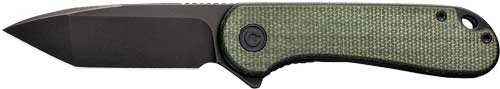 Civivi Knife Elementum 2.96" - Green Micarta/black D2 Lnr Lck 1