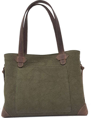 Versacarry Conceal Carry Purse - Canvas Olive Green Tote Style< 1