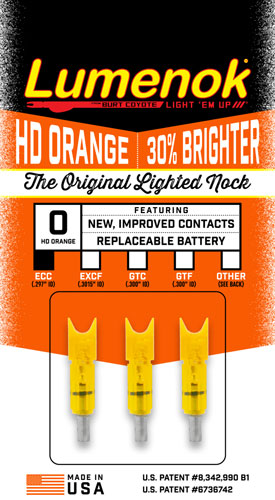 Lumenok Lighted Nock Xbow Hd - Orange Crescent Easton 3pk 2