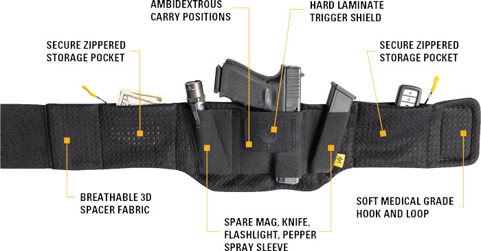 Mft Belly Band Holster - Fit 26" To 52" Waist Size 1