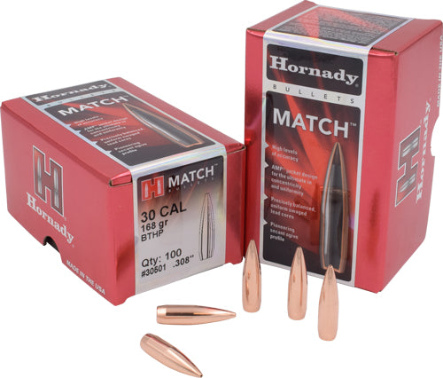 Hornady Bullets 30 Cal .308 - 168gr Jhp-bt 100ct 15bx/cs 1