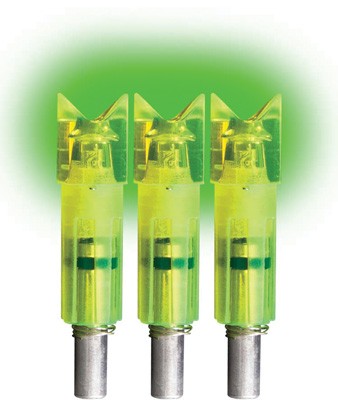 Lumenok Lighted Nock Xbow Grn - Crescent Easton Carbon 3pk 1