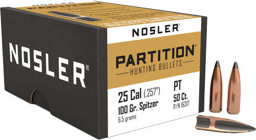 Nosler Bullets 25 Cal .257 - 100gr Partition 50ct 1