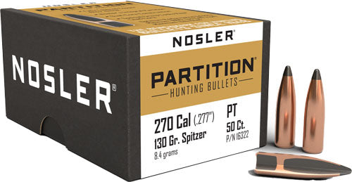 Nosler Bullets 270 Cal .277 - 130gr Partition 50ct 1