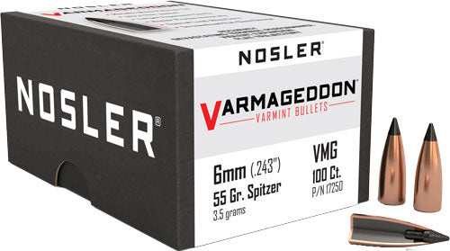 Nosler Bullets 6mm .243 - 55gr Varmageddon Tipped 100ct 1