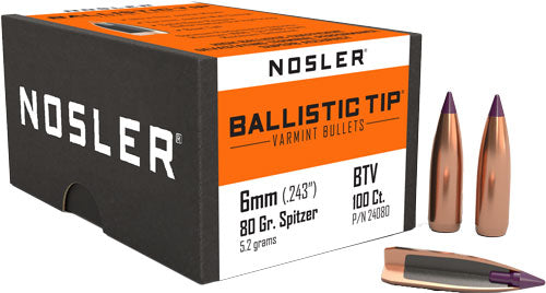 Nosler Bullets 6mm .243 - 80gr Ballistic Tip 100ct 1