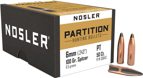 Nosler Bullets 6mm .243 - 100gr Partition 50ct 1