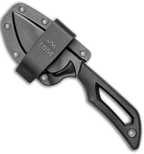 Outdoor Edge Pivot 2.5" Fixed - Dp Pnt Blck/stnwsh Ss W/sheath 2