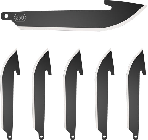 Outdoor Edge 2.5" Drop Point - Blade Pack Black Blade 6-pack 1