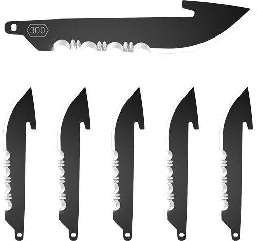 Outdoor Edge 3" Drop Point W/ - Serrations Rep Blades 6-blades 1