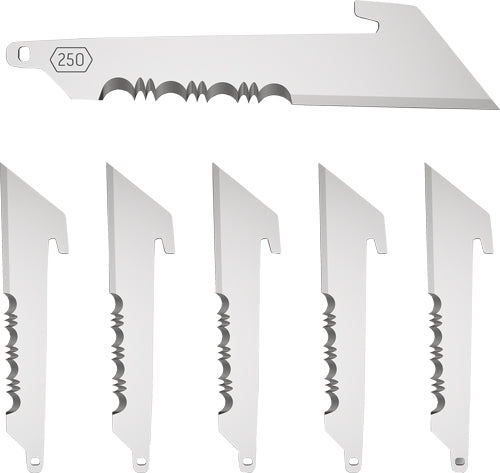 Outdoor Edge 2.5" Utility Blds - W/serrations Black Blade 6-pk 1