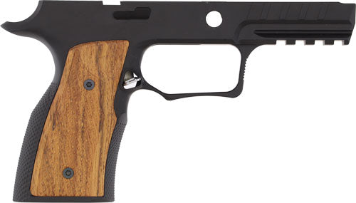 Sharps Bros. P320 Grip Module - No Safety Black W/ Cherry Wood 1