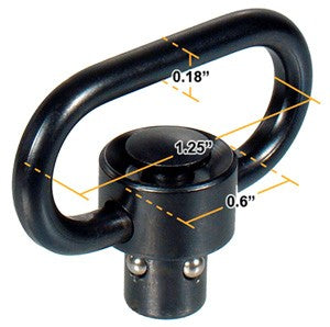 Utg Swivel Qd Push Button - 1.38" Black 3