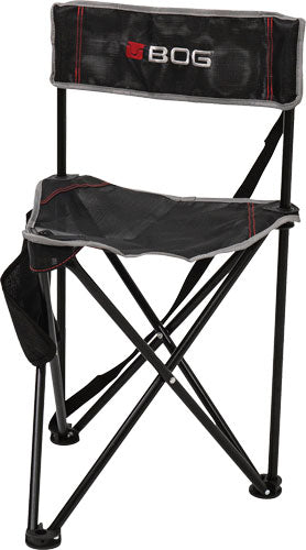 Bog Ground Blind Tripod Chair - Black-grey W-carry Strap 1