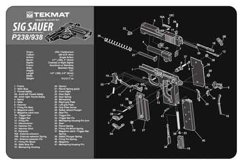 TekMat Armorer's Bench Gun Cleaning Mat (Model: SIG P226