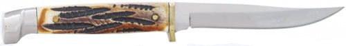Bear & Son India Stag Bird & - Trout 3" W-leather Sheath Usa 2