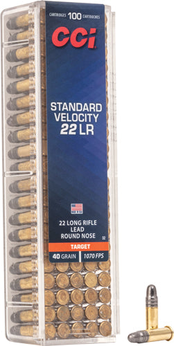 Cci 22 Lr Standard 1070fps - 100rd 50bx-cs 40gr Lead-rn