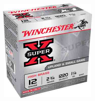 Winchester Super-x 12ga 2.75" - 25rd 10bx/cs 1220fps 1-1/4oz 5 1