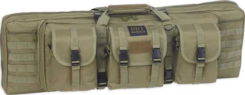 Bulldog 37" 2 Gun Tactical Cse - 3 Large Accessory Pockets Grn 1