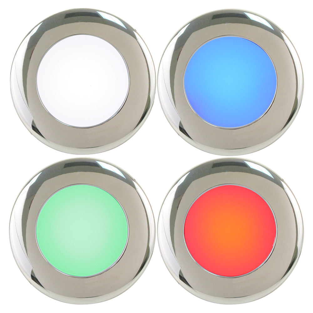Scandvik A2.5 4 Color Downlight w/SS Trim - 8-30V [41416P] 3