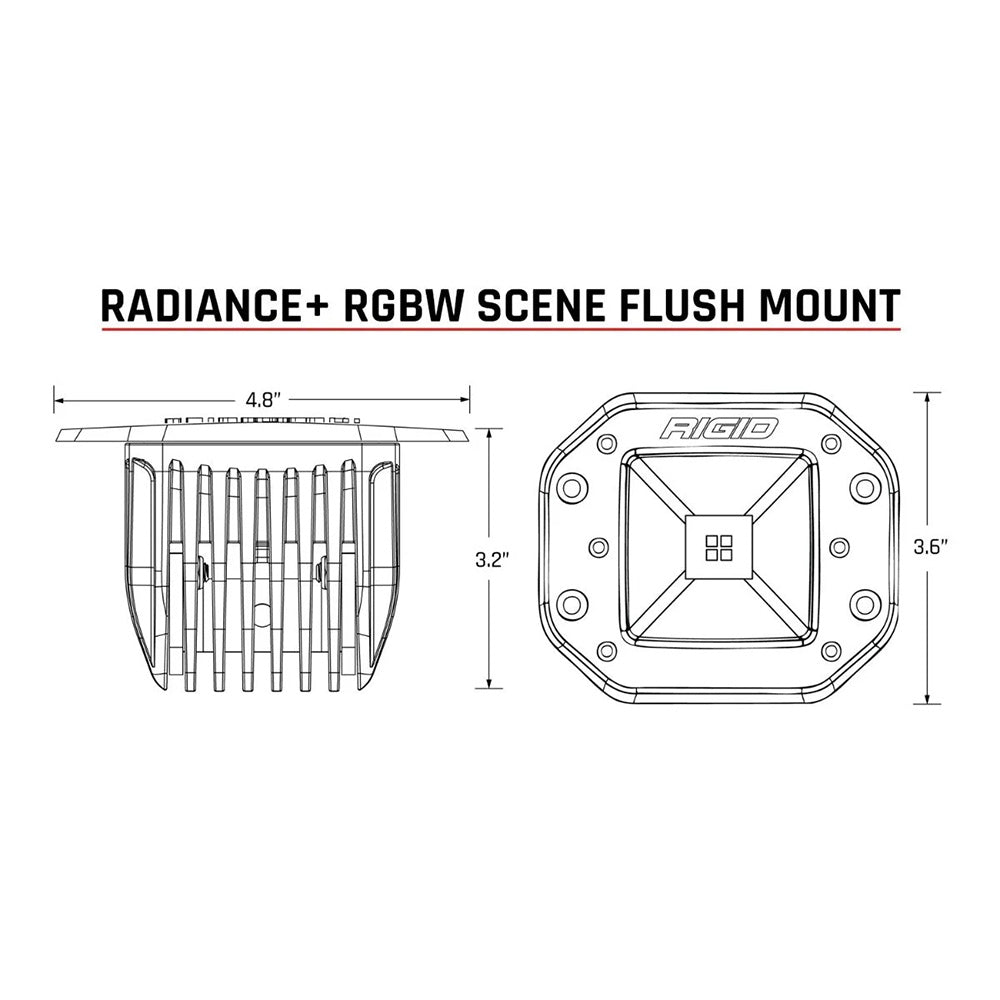 RIGID Industries Radiance Scene - RGBW - Flush Mount - Pair [682153] 3