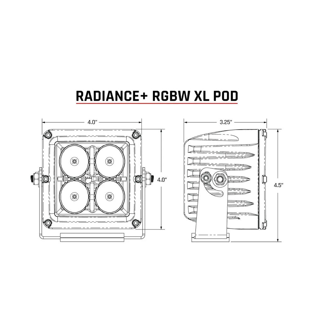 RIGID Industries XL Radiance + Light Pod - RGBW - Pair [322053] 3