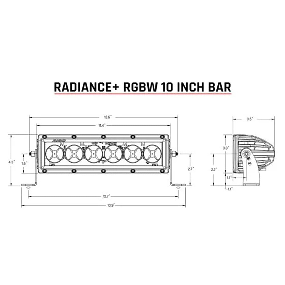 RIGID Industries Radiance + 10" Light Bar - RGBW [210053] 3