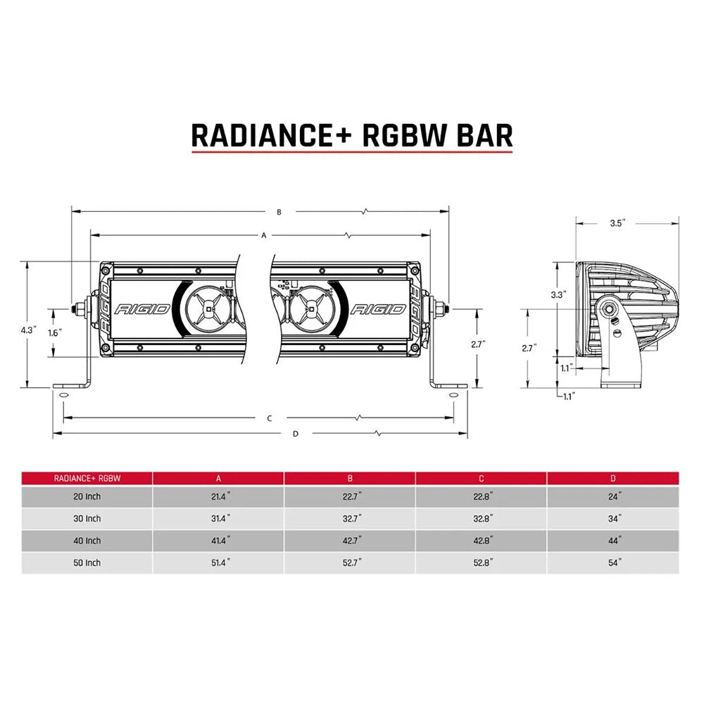 RIGID Industries Radiance + 50" Light Bar - RGBW [250053] 3
