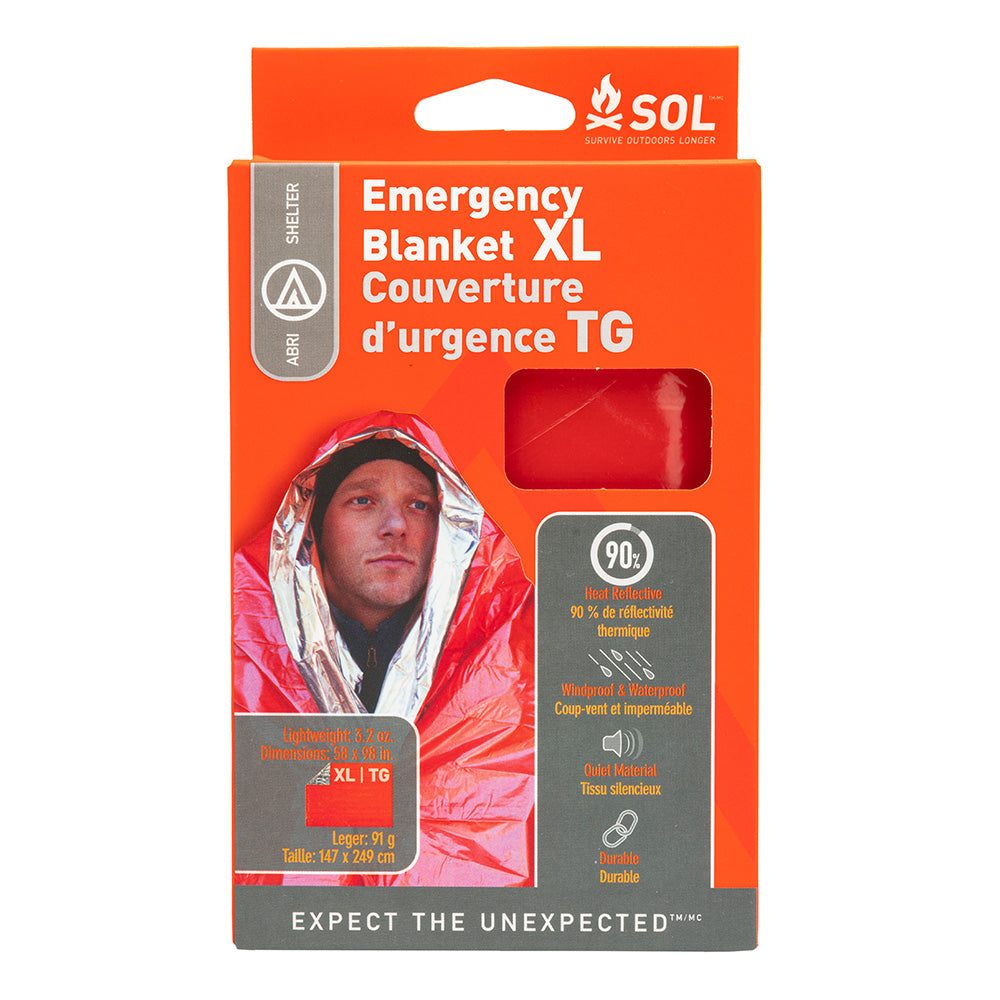 S.O.L. Survive Outdoor Longer Emergency Blanket XL [0140-1701] 1