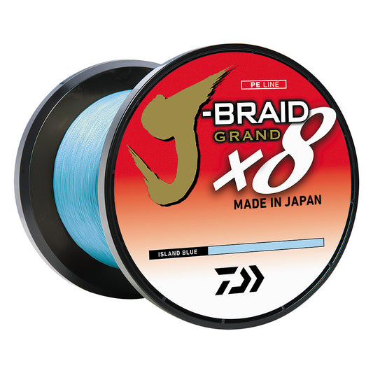 Daiwa J-BRAID x8 GRAND Braided Line - 10 lbs - 300 yds - Island Blue [JBGD8U10-300IB]