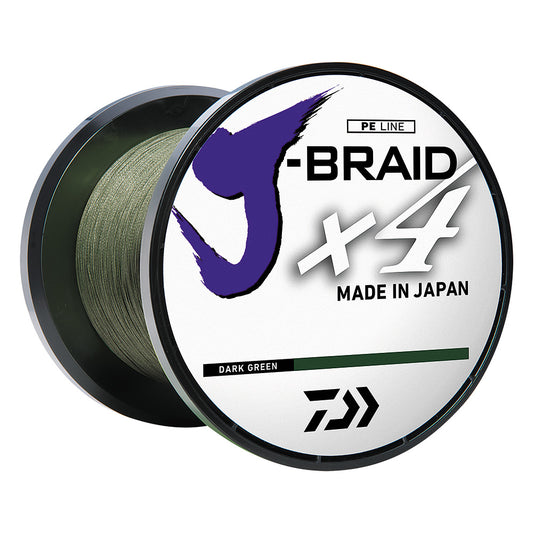 Daiwa J-BRAID x4 Braided Line - 10 lbs - 300 yds - Dark Green [JB4U10-300DG]