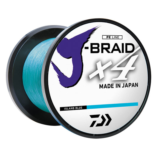 Daiwa J-BRAID x4 Braided Line - 10 lbs - 300 yds - Island Blue [JB4U10-300IB]