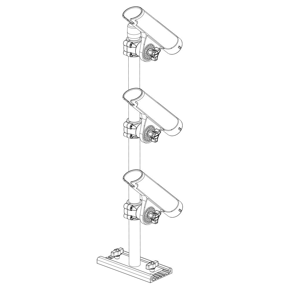Scotty 333 Track Mounted Rod Tree - Rodmaster II Rod Holders [0333] 4