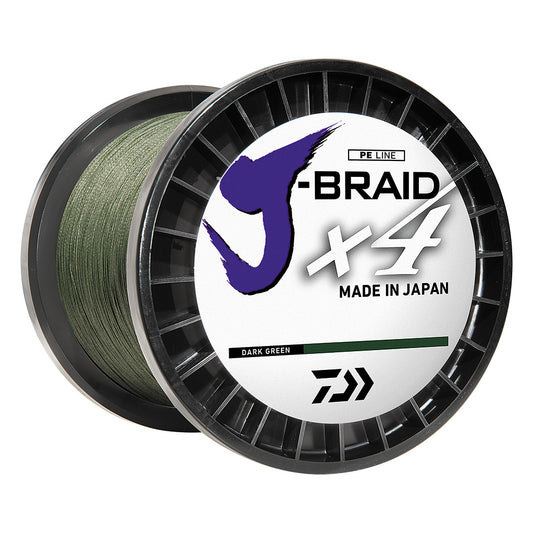 Daiwa J-BRAID x4 Braided Line - 40lb - 300 yds - Dark Green [JB4U40-300DG]