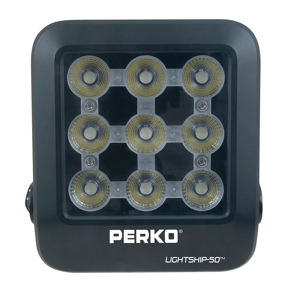 Perko Lightship 50 LED High Performance Spotlight - 12/24V - Black [1643050S0B]