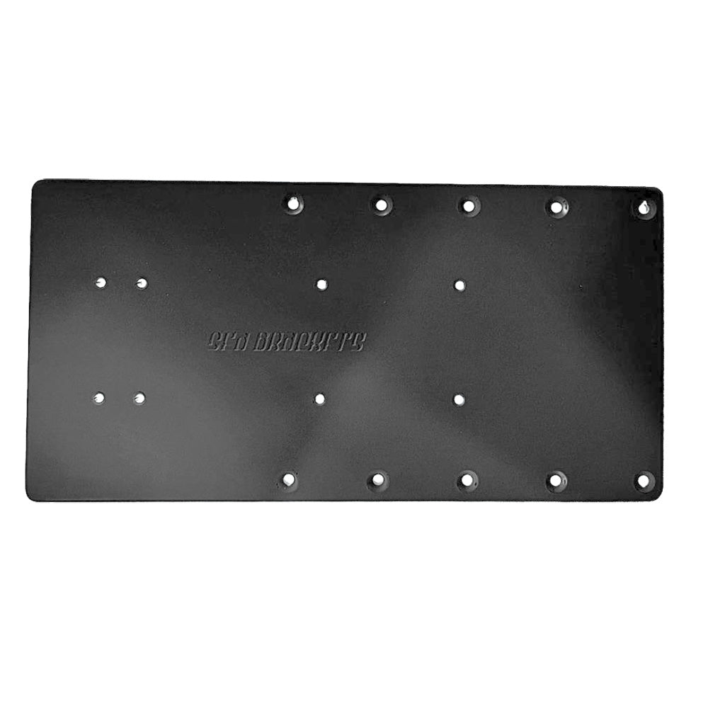 Sea Brackets 16" Straight Trolling Motor Plate - Black [SEA2323-BLK] 1