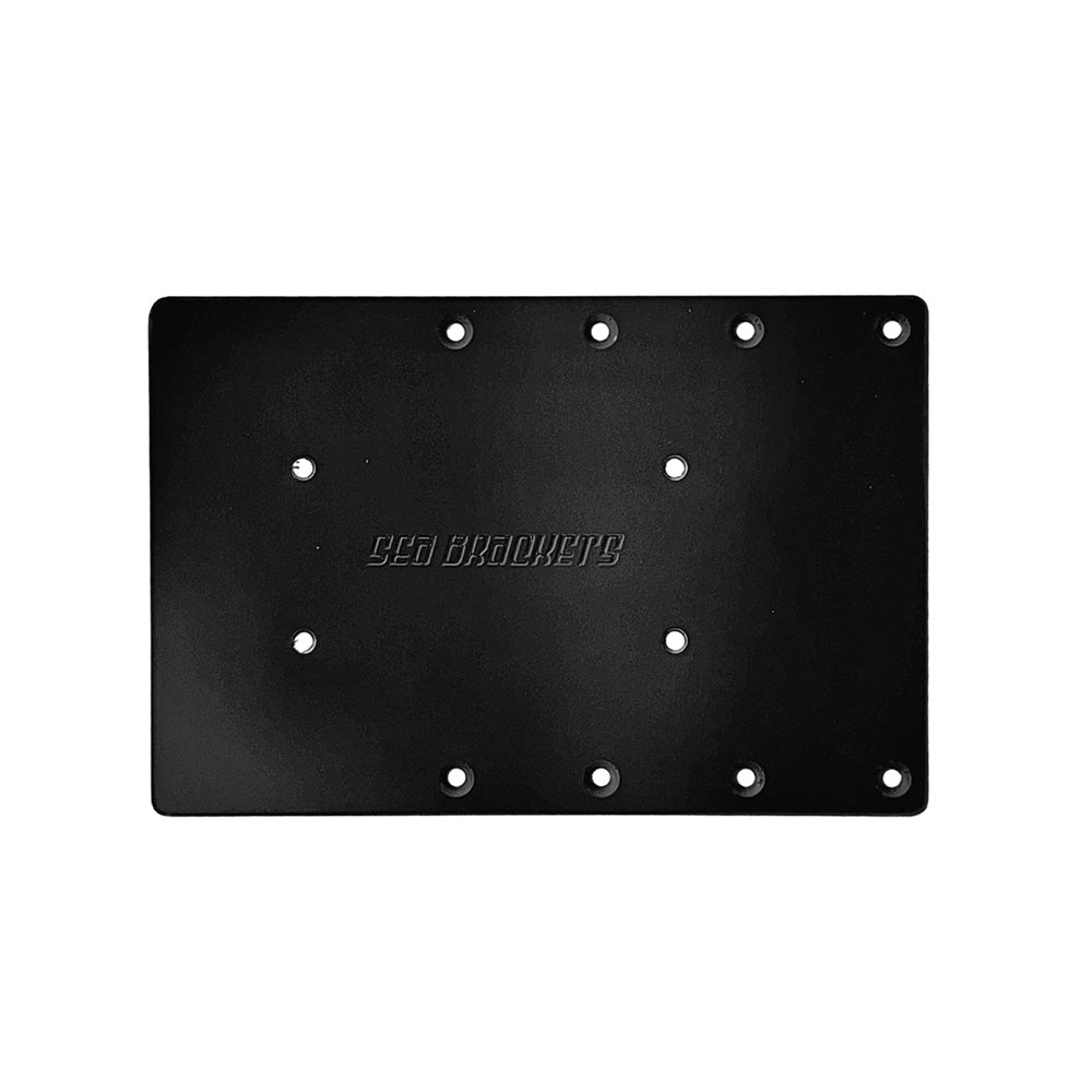 Sea Brackets 12" Straight Trolling Motor Plate for Garmin Force Kraken - Black [SEA2313-BLK] 1