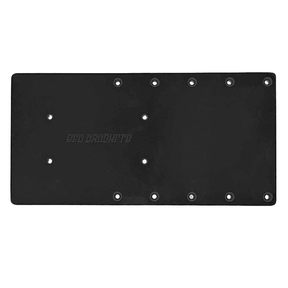 Sea Brackets 16" Straight Trolling Motor Plate f/Garmin Kraken - Black [SEA2301-BLK] 1