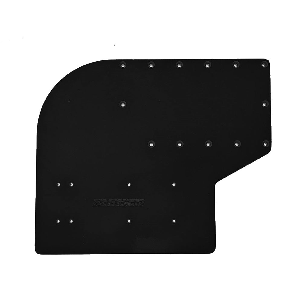 Sea Brackets Large Offset Trolling Motor Plate - Black [SEA2307-BLK] 1