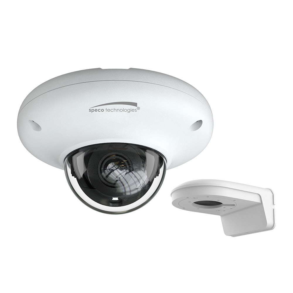 Speco 4MP H.265 Mini Dome AI IP IR Camera w/Wall Bracket - 2.8mm Lens - White [O4P4N] 1