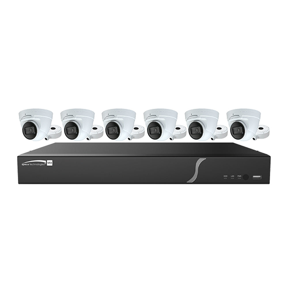 Speco 8 Channel, 2TB Recorder w/6 4MP Turret Cameras [ZIP86T2] 1