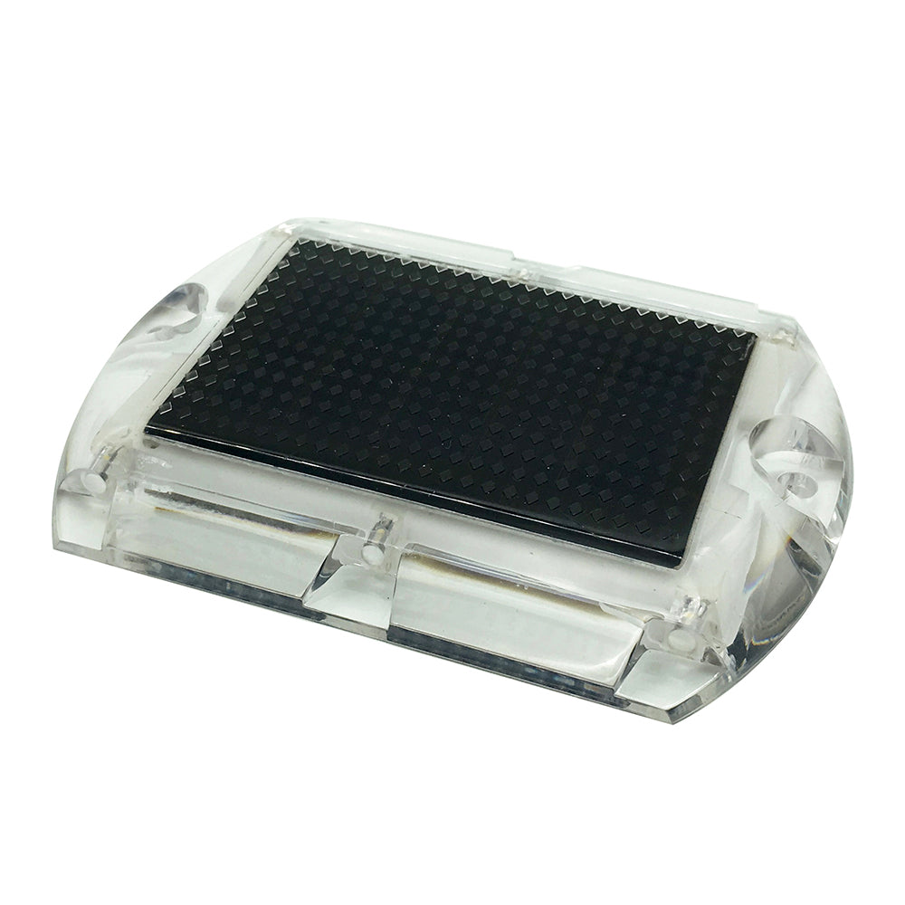 Hydro Glow 3.5" x 4.5" Rectangular LED Ultra Thin Solar Pathway Dock Light 5000K - Daylight White [S1DW]