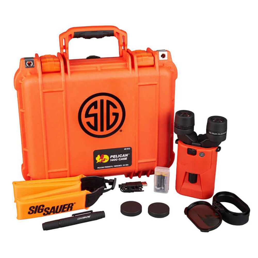 SIG SAUER ZULU6 HDX Marine Binocular w/Polarized Flip Lens - 16x42mm - Orange [SOZ6WP16M] 4