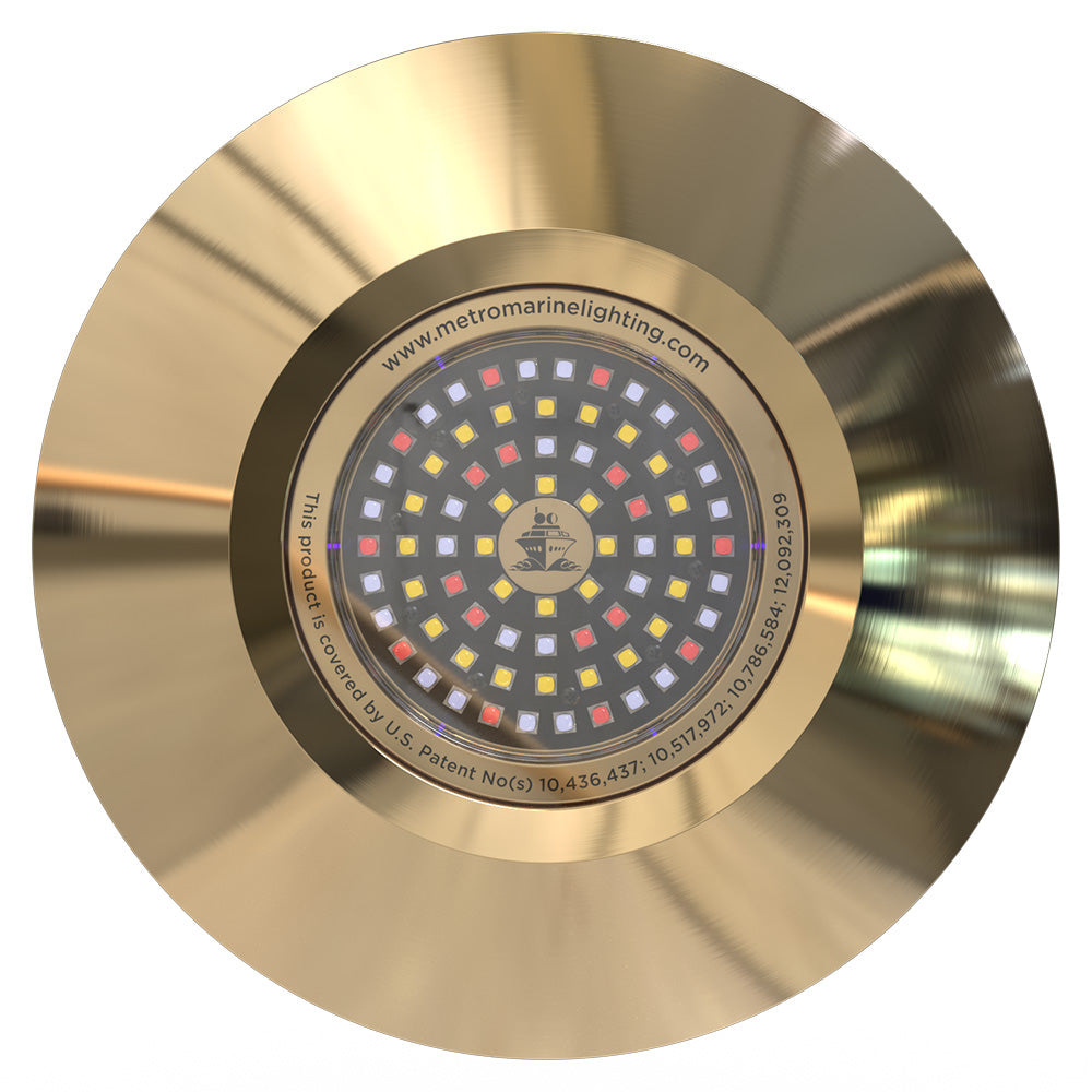Metro Marine Thru-Hull Full Spectrum RGBW Round Fixture Underwater Light - 120 Degree Beam Angle [F-THR4-FS-120] 1