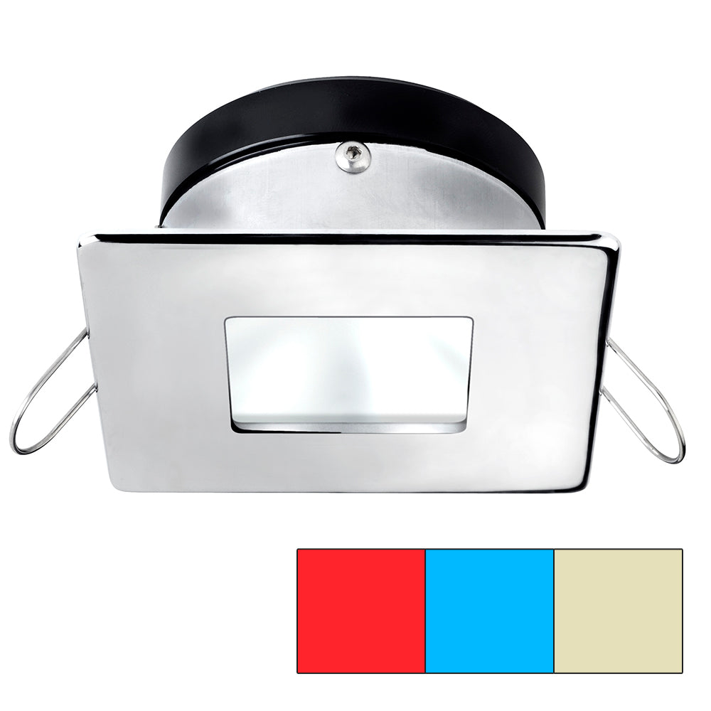 i2Systems Apeiron A1120 Spring Mount Light - Square/Square - Red, Warm White  Blue - Polished Chrome  [A1120Z-14HCE] 1